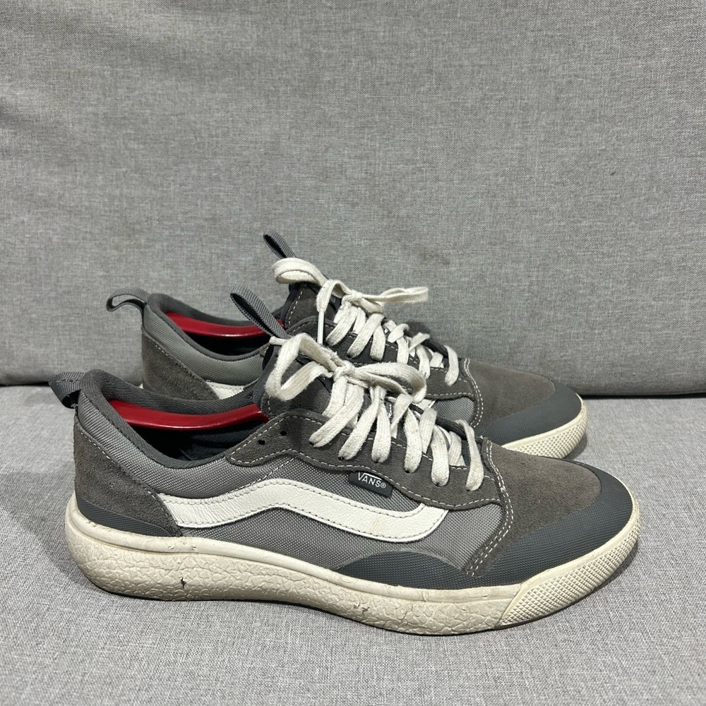 Vans Men's Charcoal and White Sneakers